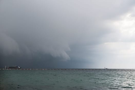 Stormy sea and heavy clouds Thailand Koh LARN