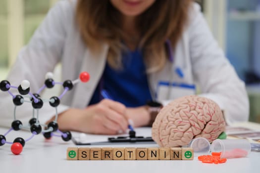 An informative visual representation that delves into serotonins crucial role in mental health and the brain