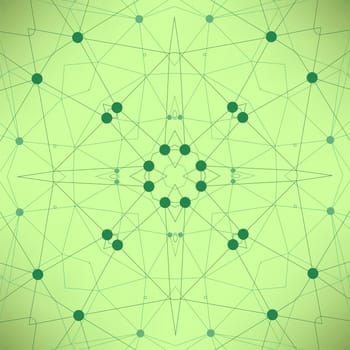 Green Technology Background with Particle, Molecule Structure. Genetic and Chemical Compounds. Communication Concept. Space and Constellations.