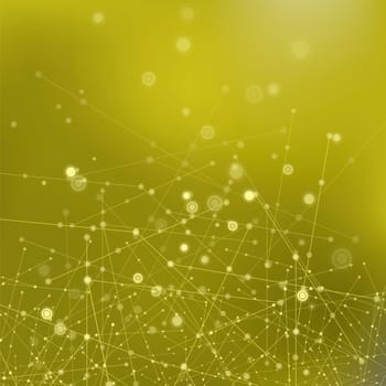 Technology Background with Particles, Molecule Structure. Genetic and Chemical Compounds. Communication Concept. Space and Constellations.
