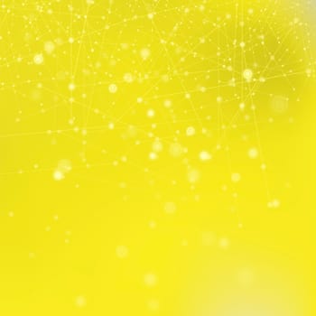 Technology Background with Particles, Molecule Structure. Genetic and Chemical Compounds. Communication Concept. Space and Constellations.