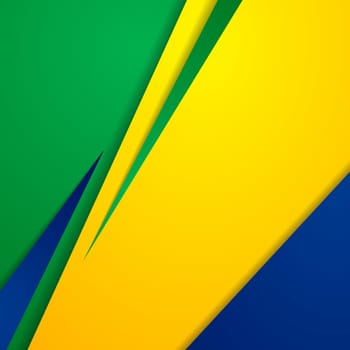 Bright abstract background in Brazilian colors