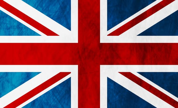 United Kingdom of Great Britain grunge flag