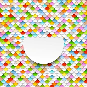 Colorful abstract art background. Paper circles design