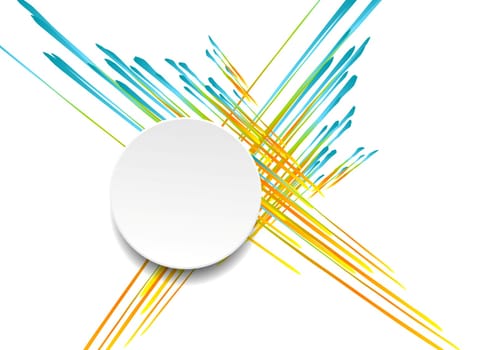 Colorful art background with circle and stripes