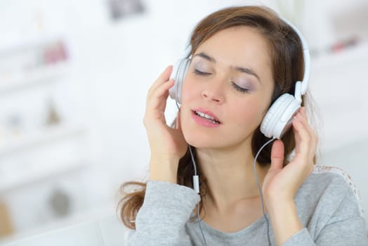 Chilling out to music at home