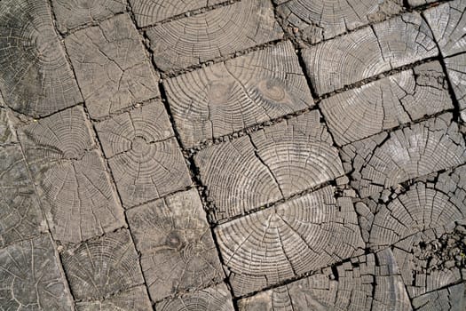 Wooden floor in a disused factory