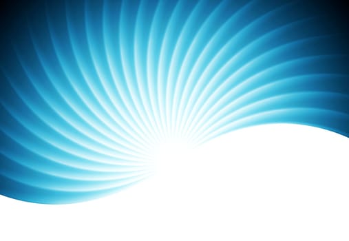 Abstract swirl wavy blue background