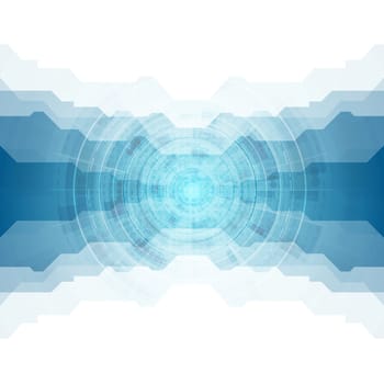 Tech bright blue abstract design