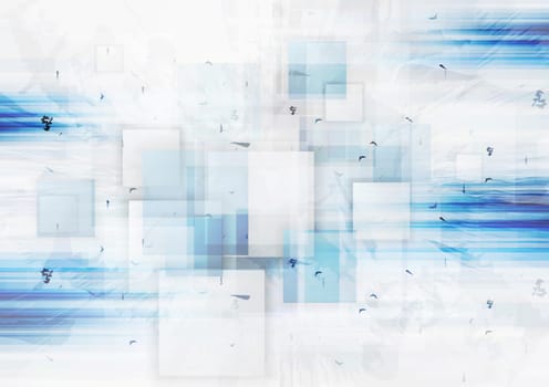 Grunge tech abstract background with squares