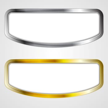 Abstract silver and golden frames design