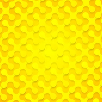 Bright yellow abstract shapes background texture