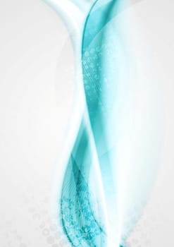 Smooth turquoise bright waves background