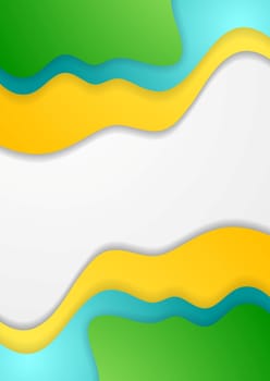 Bright corporate abstract waves concept background