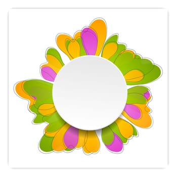 Abstract bright flower summer design
