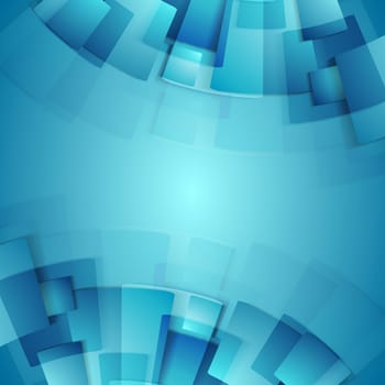 Abstract blue geometric technology background