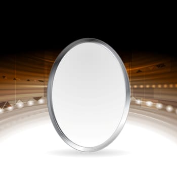 Tech abstract background with metallic ellipse