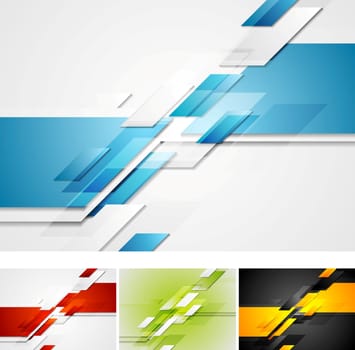 Abstract bright corporate tech background. Four colors, card design