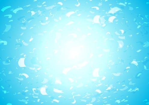 Bright shiny confetti blue abstract background