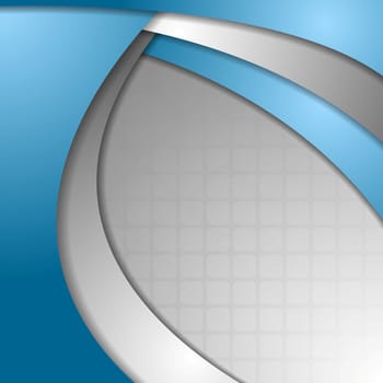 Abstract blue grey wavy corporate background