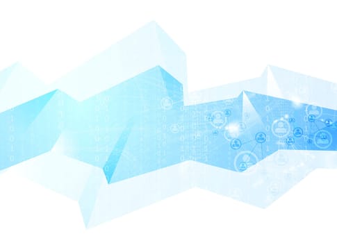 Team communication concept geometric background