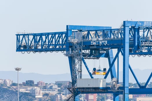 Cranes at the port channel - Cagliari