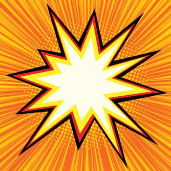 Explosion comics bubble pop art retro vector
