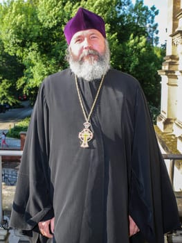 Boris Ustimenko,Archpriest of the Russian Orthodox Community in Magdeburg at the event series Saxony-Anhalt Premium with astronaut Thomas Reiter in Magdeburg on 09.06.2016
