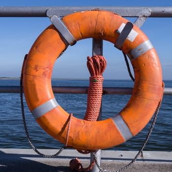 lifebelt at harbor (north sea)