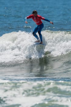 GAIA, PORTUGAL - JUNE 11: Emilien Fleury (FRA) at LQS Longboard Pro Gaia Men's Longboard Tour #3.