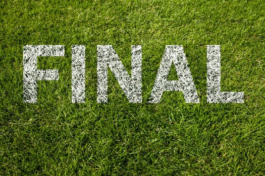 final written on green grass