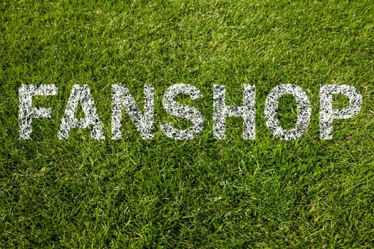 fanshop on a green meadow