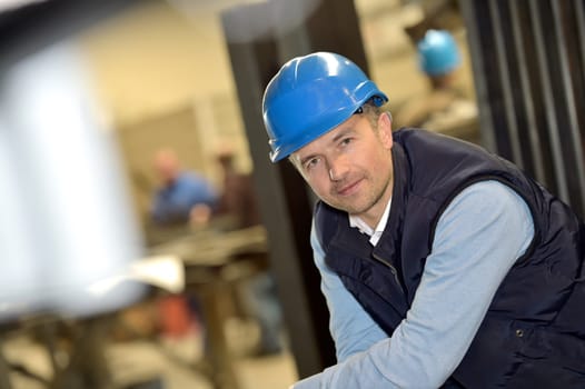 Portrait of supervisor in industrial factory