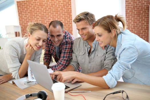 Roommates at home connected on internet