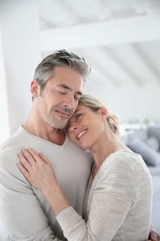 Portrait of loving mature couple