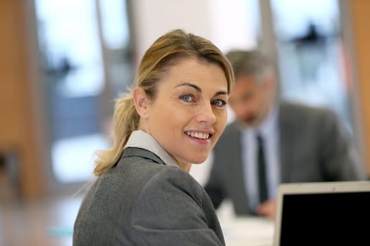 Portrait of smiling mature businesswoman