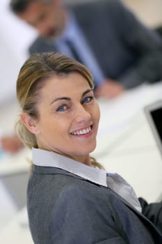 Portrait of smiling mature businesswoman