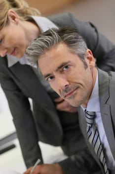 Portrait of smiling mature businessman