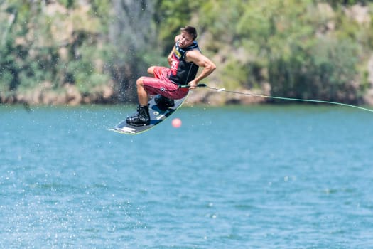 FERREIRA DO ZEZERE, PORTUGAL - JUNE 12, 2016: Tony Carroll (USA) during the 2016 Nautique European Pro Am presented by Rockstar Energy.
