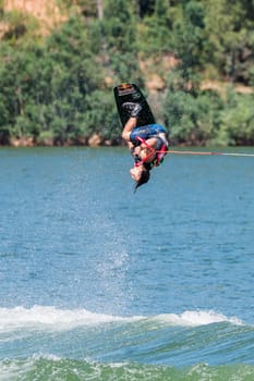 FERREIRA DO ZEZERE, PORTUGAL - JUNE 12, 2016: Steel Lafferty (USA) during the 2016 Nautique European Pro Am presented by Rockstar Energy.