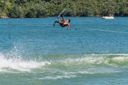 FERREIRA DO ZEZERE, PORTUGAL - JUNE 12, 2016: Shota Tezuka (JPN) during the 2016 Nautique European Pro Am presented by Rockstar Energy.