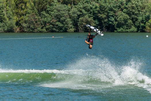 FERREIRA DO ZEZERE, PORTUGAL - JUNE 12, 2016: Shota Tezuka (JPN) during the 2016 Nautique European Pro Am presented by Rockstar Energy.