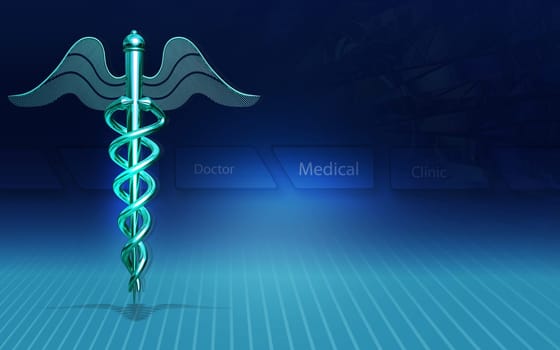 Digital illustration of Medical symbol in colour background