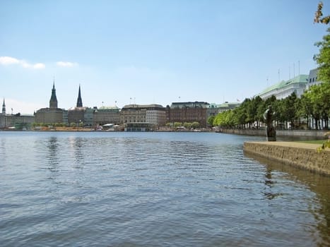Hamburg, Germany - view over the Binnenalster