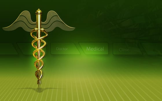 Digital illustration of Medical symbol in colour background