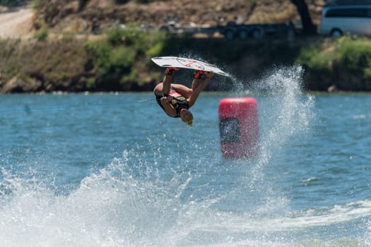 FERREIRA DO ZEZERE, PORTUGAL - JUNE 12, 2016: Chloe Mills (AUS) during the 2016 Nautique European Pro Am presented by Rockstar Energy.