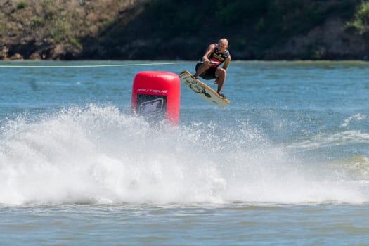 FERREIRA DO ZEZERE, PORTUGAL - JUNE 12, 2016: Reed Hansen (USA) during the 2016 Nautique European Pro Am presented by Rockstar Energy.