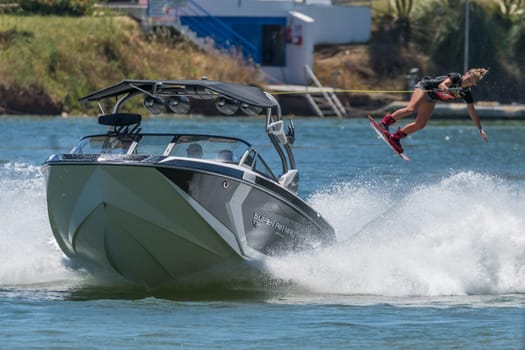 FERREIRA DO ZEZERE, PORTUGAL - JUNE 12, 2016: Taylor McCullough (USA) during the 2016 Nautique European Pro Am presented by Rockstar Energy.