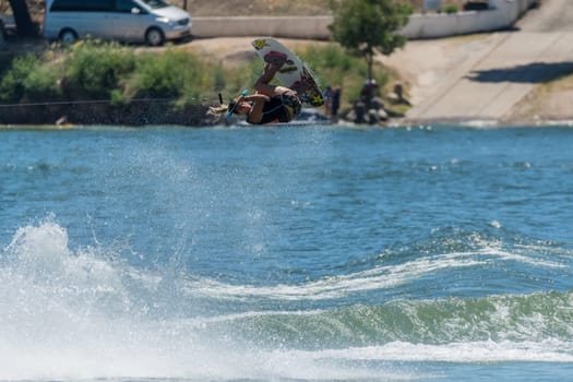 FERREIRA DO ZEZERE, PORTUGAL - JUNE 12, 2016: Nicola Butler (USA) during the 2016 Nautique European Pro Am presented by Rockstar Energy.