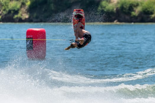 FERREIRA DO ZEZERE, PORTUGAL - JUNE 12, 2016: Taylor McCullough (USA) during the 2016 Nautique European Pro Am presented by Rockstar Energy.
